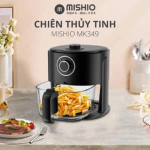 Nồi chiên không dầu Mishio MK349 thủy tinh 6 Lít